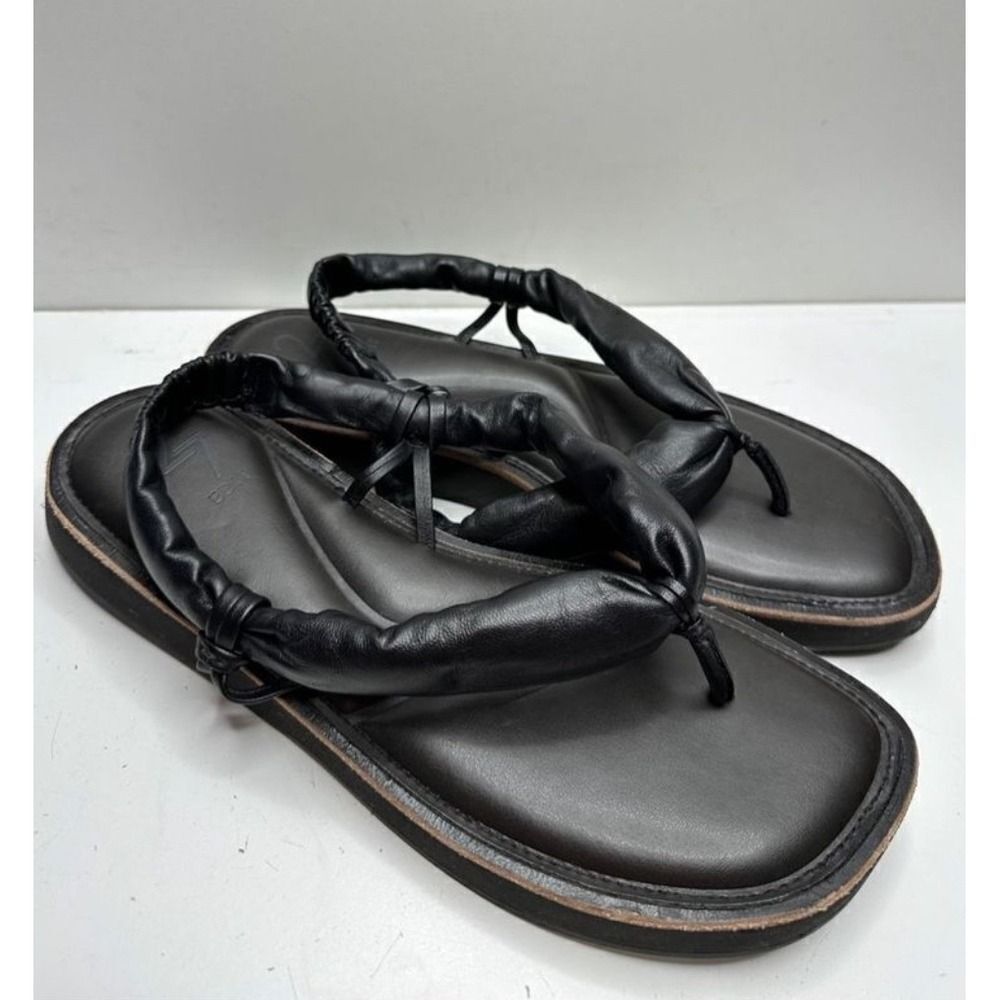 Naturalizer 27 Edit Sandals Size 8 Black Leather‎ Slingback Slip On Open Toe - Picture 2 of 8